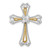 14k Two-Tone 1/3ct. Diamond Cross Chain Slide