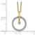14k Two-tone 1/5 carat Diamond Circle Pendant 18 inch Necklace