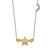 14k Two-tone 1/5 carat Lab Grown Diamond VS/SI+ G+ Complete Stars with Moon 18 inch Necklace