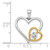 14k Two-Tone 1/5ct. Diamond Double Heart Pendant