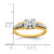14k Two-tone 1/6 carat Lab Grown Diamond VS/SI+ G+ 1 carat Center Oval Semi Mount Engagement Ring