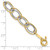 14k Two-tone 11mm Fancy Oval Link 7.5 inch Bracelet