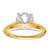 14k Two-Tone 2 1/2 carat Lab Grown Diamond VS/SI+ G+ Round Complete Solitaire Engagement Ring