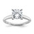 14k Two-tone 2 1/2 carat Lab Grown Diamond VS+ F+ Cushion Complete Solitare Engagement Ring