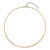 14k Two-tone 2mm Reversible White and Yellow 16 inch Omega Necklace Plus 2 inch Heart Chain Extender