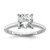 14k Two-tone 3 carat Certified Lab Grown Diamond VS+ F+ Cushion Complete Solitare Engagement Ring
