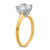 14k Two-Tone 3 carat Certified Lab Grown Diamond VS+ F+ Round Complete Solitaire Engagement Ring