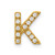 14K  Diamond Letter K  Initial Charm