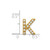 14K  Diamond Letter K  Initial Charm