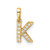 14K  Diamond Letter K  Initial with Bail Pendant