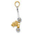 14k Two-tone 3-D Lawn Mower Charm
