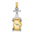 14k Two-tone 3-D Lawn Mower Charm