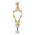 14k Two-Tone 3-D Stethoscope Pendant