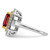 14k Two-Tone 5/8 carat Lab Grown Diamond VS/SI+ G+ and Lab Created Ruby Fashion Ring