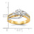 14k Two-tone 5/8 carat Lab Grown Diamond VS/SI+ G+ Semi Mount Peg Set Engagement Ring