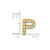 14K  Diamond Letter P Initial Charm