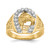 14k Two-tone AA Diamond men's ring
