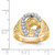 14k Two-tone AA Diamond men's ring