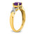 14k Two-tone Amethyst and Diamond Ring
