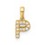 14K  Diamond Letter P Initial with Bail Pendant