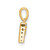 14K  Diamond Letter P Initial with Bail Pendant