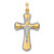 14k Two-tone and White Rhodium Hollow INRI Crucifix Pendant