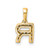 14K  Diamond Letter R Initial with Bail Pendant