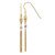 14k Two-tone Bead and Chain Dangle Earrings