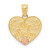 14k Two-tone BIG SISTER Heart Pendant