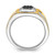 14k Two-tone Black Diamond Mens Ring