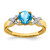14k Two-tone Blue Topaz and Diamond Ring - RM-32E49F46-4440