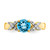 14k Two-tone Blue Topaz and Diamond Ring - RM-32E49F46-4440