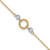 14k Two-tone Circle and Diamond-cut Beads 9 inch Anklet Plus 1 inch Bead Dangle Extender