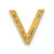 14K  Diamond Letter V Initial Charm