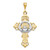 14k Two-tone Claddagh Cross Pendant - D1-6EA04100-5021