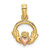 14k Two-Tone Claddagh w/ Heart Charm