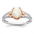 14k Two-tone Created Opal and Diamond Ring