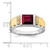 14k Two-tone Created Ruby and Diamond Mens Ring - RM-EF749210-1507