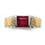 14k Two-tone Created Ruby and Diamond Mens Ring - RM-EF749210-1507