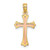 14K Two-Tone Cross Charm
