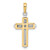 14k Two-tone Cross Pendant - CG-3C618B66-8180