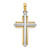 14k Two-tone Cross Pendant - CG-BE0AA8A8-9135