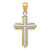 14k Two-tone Cross Pendant - K5-6D30F9B7-1407