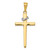14K Two-Tone Cross w/Crown of Thorns Pendant