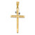 14K Two-Tone Cross w/Crown of Thorns Pendant