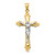 14k Two-tone Crucifix Pendant - D3-0DE768FE-3531