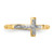 14K Two-tone Crucifix Rosary Ring