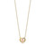 14K Two-Tone CZ Heart-in-Heart 18 inch Necklace Plus 2 inch Extender