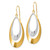 14K Two-tone Dangle Earrings