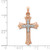 14k Two-tone Diamond Cross Pendant - XR-24E5EDBA-7075
